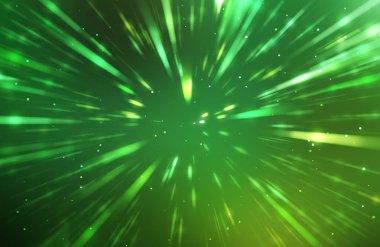 Parlak, canlı ve renkli duvar kağıtları. Parlayan parçacıkları ve çizgileri olan ışık patlaması yıldızı. Güzel soyut ışın arkaplanı.