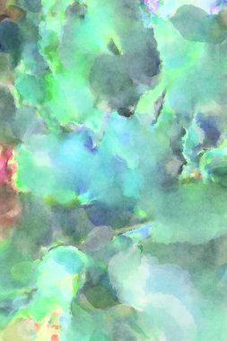 Modern fırça darbeleri. Poster, duvar sanatı, afiş, kart, kitap kapağı veya ambalaj için rahatlatıcı kompozisyonun yumuşak renkli çizimi. Pastel renklerle suluboya.