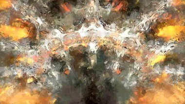 Tuval üzerinde etkileyici fırçalanmış resim. Soyut doku. 2D çizim. Geniş fırça darbeleri. Modern dijital sanat. Çağdaş fırça. Modern ifade. Popüler biçim boyanmış resim.