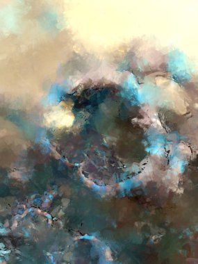 Tuval üzerinde etkileyici fırçalanmış resim. Soyut doku. 2D çizim. Geniş fırça darbeleri. Modern dijital sanat. Çağdaş fırça. Modern ifade. Popüler biçim boyanmış resim.