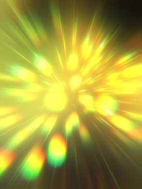 Parlak, canlı ve renkli duvar kağıtları. Parlayan parçacıkları ve çizgileri olan ışık patlaması yıldızı. Güzel soyut ışın arkaplanı.