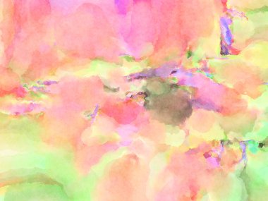 Modern fırça darbeleri. Poster, duvar sanatı, afiş, kart, kitap kapağı veya ambalaj için rahatlatıcı kompozisyonun yumuşak renkli çizimi. Pastel renklerle suluboya.