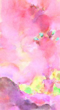 Modern fırça darbeleri. Poster, duvar sanatı, afiş, kart, kitap kapağı veya ambalaj için rahatlatıcı kompozisyonun yumuşak renkli çizimi. Pastel renklerle suluboya.