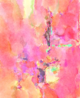 Modern fırça darbeleri. Poster, duvar sanatı, afiş, kart, kitap kapağı veya ambalaj için rahatlatıcı kompozisyonun yumuşak renkli çizimi. Pastel renklerle suluboya.