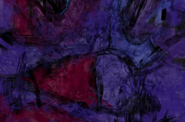 Kaos duvarı sanatı. Sanatsal canlılık ve renkli duvar kâğıdı. Kaotik resim. Taranmış Boyalı Soyut Arkaplan. Fırça darbesi ile boyanmış. Tuval üzerinde etkileyici fırçalanmış resim