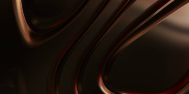 Renkli dalgalı yansıtıcı duvar kağıdının üç boyutlu çizimi. Duvar kağıdı, afiş, arkaplan, kart, kitap kapağı veya web sitesi için grafiksel illüstrasyon. Soyut arkaplan. 