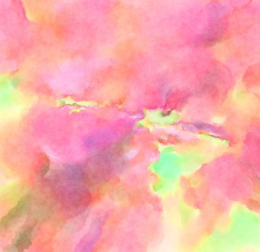 Modern fırça darbeleri. Poster, duvar sanatı, afiş, kart, kitap kapağı veya ambalaj için rahatlatıcı kompozisyonun yumuşak renkli çizimi. Pastel renklerle suluboya.