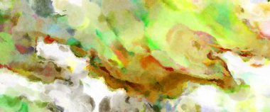 Modern fırça darbeleri. Poster, duvar sanatı, afiş, kart, kitap kapağı veya ambalaj için rahatlatıcı kompozisyonun yumuşak renkli çizimi. Pastel renklerle suluboya.