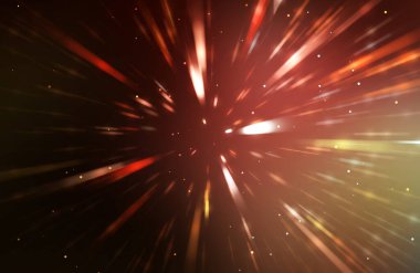 Parlak, canlı ve renkli duvar kağıtları. Parlayan parçacıkları ve çizgileri olan ışık patlaması yıldızı. Güzel soyut ışın arkaplanı.