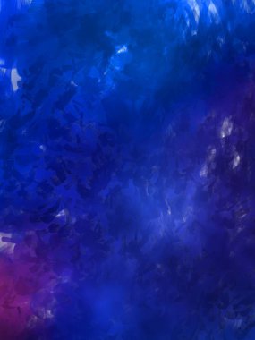 Vahşi ve büyük fırça darbeleri. Beyaz arka planda fırçalanmış soyut resim. Fırça darbesi ile boyanmış. Boya darbeleri. 2B Görüntü.