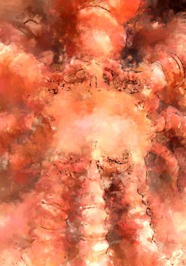 Tuval üzerinde etkileyici fırçalanmış resim. Soyut doku. 2D çizim. Geniş fırça darbeleri. Modern dijital sanat. Çağdaş fırça. Modern ifade. Popüler biçim boyanmış resim.