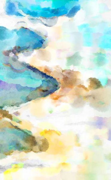 Modern Brush Strokes Painting Soft Color Painted Illustration Soothing Composition — Stock Photo, Image