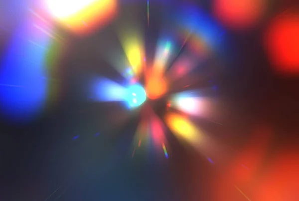 Glossy Vibrant Colorful Wallpaper Light Explosion Star Glowing Particles Lines — Stock Photo, Image