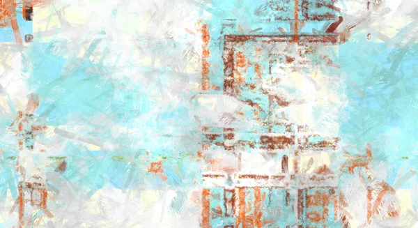 Chaos Muur Kunst Artistieke Levendige Kleurrijke Behang Chaotisch Schilderen Geborsteld — Stockfoto