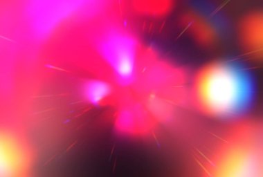 Parlak, canlı ve renkli duvar kağıtları. Parlayan parçacıkları ve çizgileri olan ışık patlaması yıldızı. Güzel soyut ışın arkaplanı.