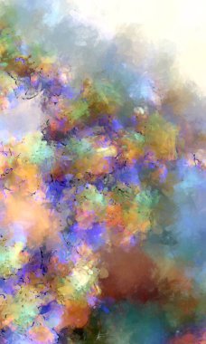 Tuval üzerinde etkileyici fırçalanmış resim. Soyut doku. 2D çizim. Geniş fırça darbeleri. Modern dijital sanat. Çağdaş fırça. Modern ifade. Popüler biçim boyanmış resim.