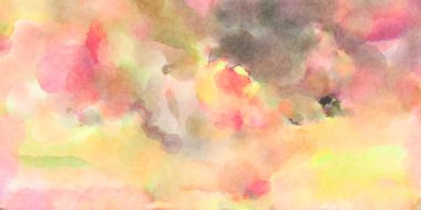 Modern fırça darbeleri. Poster, duvar sanatı, afiş, kart, kitap kapağı veya ambalaj için rahatlatıcı kompozisyonun yumuşak renkli çizimi. Pastel renklerle suluboya.
