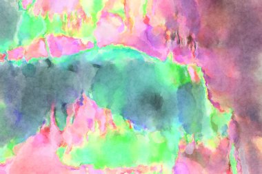 Modern fırça darbeleri. Poster, duvar sanatı, afiş, kart, kitap kapağı veya ambalaj için rahatlatıcı kompozisyonun yumuşak renkli çizimi. Pastel renklerle suluboya.