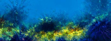 Tuval üzerinde etkileyici fırçalanmış resim. Soyut doku. 2D çizim. Geniş fırça darbeleri. Modern dijital sanat. Çağdaş fırça. Modern ifade. Popüler biçim boyanmış resim.