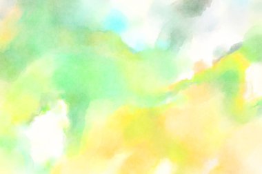 Modern fırça darbeleri. Poster, duvar sanatı, afiş, kart, kitap kapağı veya ambalaj için rahatlatıcı kompozisyonun yumuşak renkli çizimi. Pastel renklerle suluboya.