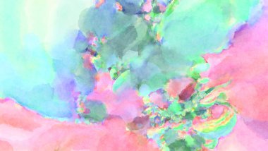 Modern fırça darbeleri. Poster, duvar sanatı, afiş, kart, kitap kapağı veya ambalaj için rahatlatıcı kompozisyonun yumuşak renkli çizimi. Pastel renklerle suluboya.