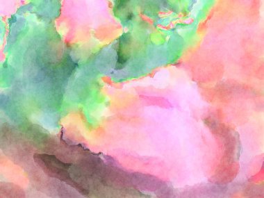 Modern fırça darbeleri. Poster, duvar sanatı, afiş, kart, kitap kapağı veya ambalaj için rahatlatıcı kompozisyonun yumuşak renkli çizimi. Pastel renklerle suluboya.