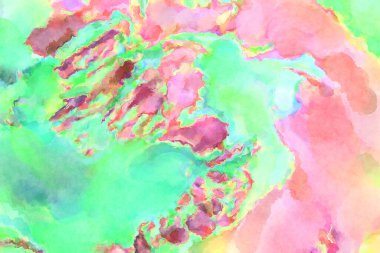 Modern fırça darbeleri. Poster, duvar sanatı, afiş, kart, kitap kapağı veya ambalaj için rahatlatıcı kompozisyonun yumuşak renkli çizimi. Pastel renklerle suluboya.