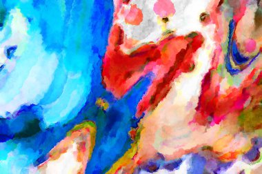 Modern fırça darbeleri. Poster, duvar sanatı, afiş, kart, kitap kapağı veya ambalaj için rahatlatıcı kompozisyonun yumuşak renkli çizimi. Pastel renklerle suluboya.