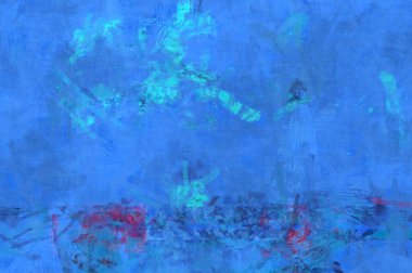 Kaos duvarı sanatı. Sanatsal canlılık ve renkli duvar kâğıdı. Kaotik resim. Taranmış Boyalı Soyut Arkaplan. Fırça darbesi ile boyanmış. Tuval üzerinde etkileyici fırçalanmış resim