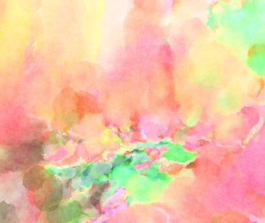 Modern fırça darbeleri. Poster, duvar sanatı, afiş, kart, kitap kapağı veya ambalaj için rahatlatıcı kompozisyonun yumuşak renkli çizimi. Pastel renklerle suluboya.