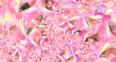 Modern fırça darbeleri. Poster, duvar sanatı, afiş, kart, kitap kapağı veya ambalaj için rahatlatıcı kompozisyonun yumuşak renkli çizimi. Pastel renklerle suluboya.