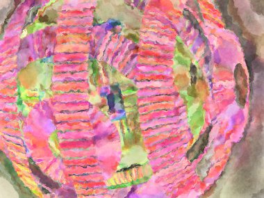 Modern fırça darbeleri. Poster, duvar sanatı, afiş, kart, kitap kapağı veya ambalaj için rahatlatıcı kompozisyonun yumuşak renkli çizimi. Pastel renklerle suluboya.