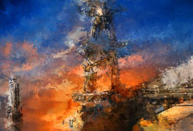 Tuval üzerinde etkileyici fırçalanmış resim. Soyut doku. 2D çizim. Geniş fırça darbeleri. Modern dijital sanat. Çağdaş fırça. Modern ifade. Popüler biçim boyanmış resim.