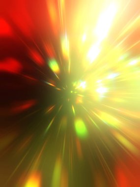 Parlak, canlı ve renkli duvar kağıtları. Parlayan parçacıkları ve çizgileri olan ışık patlaması yıldızı. Güzel soyut ışın arkaplanı.