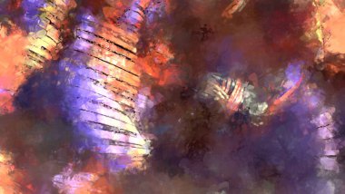 Tuval üzerinde etkileyici fırçalanmış resim. Soyut doku. 2D çizim. Geniş fırça darbeleri. Modern dijital sanat. Çağdaş fırça. Modern ifade. Popüler biçim boyanmış resim.