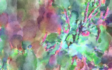 Modern fırça darbeleri. Poster, duvar sanatı, afiş, kart, kitap kapağı veya ambalaj için rahatlatıcı kompozisyonun yumuşak renkli çizimi. Pastel renklerle suluboya.