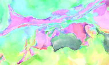 Modern fırça darbeleri. Poster, duvar sanatı, afiş, kart, kitap kapağı veya ambalaj için rahatlatıcı kompozisyonun yumuşak renkli çizimi. Pastel renklerle suluboya.
