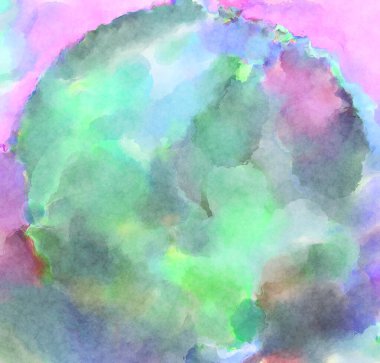 Modern fırça darbeleri. Poster, duvar sanatı, afiş, kart, kitap kapağı veya ambalaj için rahatlatıcı kompozisyonun yumuşak renkli çizimi. Pastel renklerle suluboya.