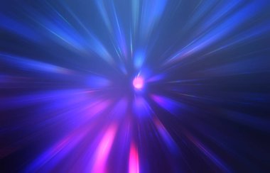 Parlak, canlı ve renkli duvar kağıtları. Parlayan parçacıkları ve çizgileri olan ışık patlaması yıldızı. Güzel soyut ışın arkaplanı.