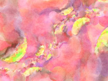 Modern fırça darbeleri. Poster, duvar sanatı, afiş, kart, kitap kapağı veya ambalaj için rahatlatıcı kompozisyonun yumuşak renkli çizimi. Pastel renklerle suluboya.