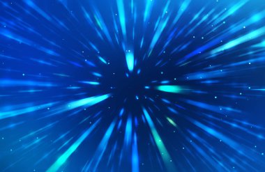 Parlak, canlı ve renkli duvar kağıtları. Parlayan parçacıkları ve çizgileri olan ışık patlaması yıldızı. Güzel soyut ışın arkaplanı.