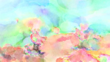 Modern fırça darbeleri. Poster, duvar sanatı, afiş, kart, kitap kapağı veya ambalaj için rahatlatıcı kompozisyonun yumuşak renkli çizimi. Pastel renklerle suluboya.