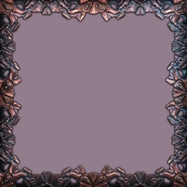 Çerçeve kağıdı. Kart, davetiye ya da albüm olarak harika bir kullanım. Fantezi 3D çizim arka planı. Zarif duvar kâğıdı. Metnin için şablon.