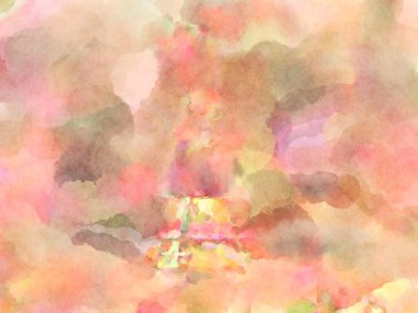 Modern fırça darbeleri. Poster, duvar sanatı, afiş, kart, kitap kapağı veya ambalaj için rahatlatıcı kompozisyonun yumuşak renkli çizimi. Pastel renklerle suluboya.