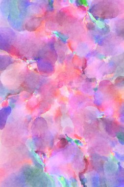 Modern fırça darbeleri. Poster, duvar sanatı, afiş, kart, kitap kapağı veya ambalaj için rahatlatıcı kompozisyonun yumuşak renkli çizimi. Pastel renklerle suluboya.