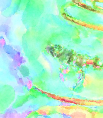 Modern fırça darbeleri. Poster, duvar sanatı, afiş, kart, kitap kapağı veya ambalaj için rahatlatıcı kompozisyonun yumuşak renkli çizimi. Pastel renklerle suluboya.