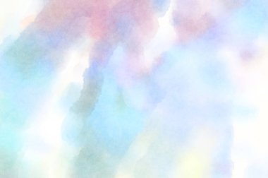 Modern fırça darbeleri. Poster, duvar sanatı, afiş, kart, kitap kapağı veya ambalaj için rahatlatıcı kompozisyonun yumuşak renkli çizimi. Pastel renklerle suluboya.