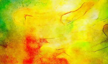 Boya üzerine ekşi mürekkep çizimi. Vahşi soyut illüstrasyon arka planı. Yaratıcı renkli duvar kağıdı. Aşırı kasvetli duvar kapağı. Kaotik resim.