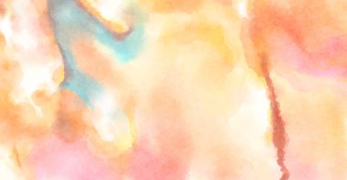 Modern fırça darbeleri. Poster, duvar sanatı, afiş, kart, kitap kapağı veya ambalaj için rahatlatıcı kompozisyonun yumuşak renkli çizimi. Pastel renklerle suluboya.