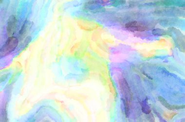 Modern fırça darbeleri. Poster, duvar sanatı, afiş, kart, kitap kapağı veya ambalaj için rahatlatıcı kompozisyonun yumuşak renkli çizimi. Pastel renklerle suluboya.